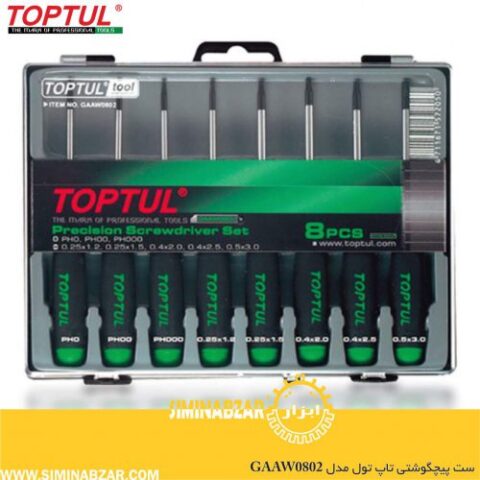 ست پیچگوشتی دو سو -چهار سو مینیاتوری تاپ تول مدلGAAW0802